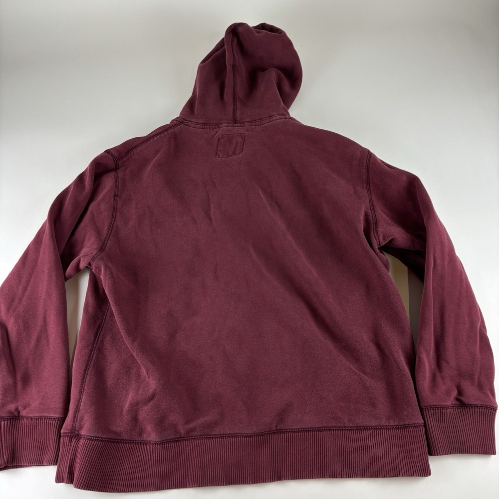 Old Navy Mens XL Maroon Basic Issue Distressed MB-550 Full Zip Hoodie VTG Heavy - Picture 10 of 14